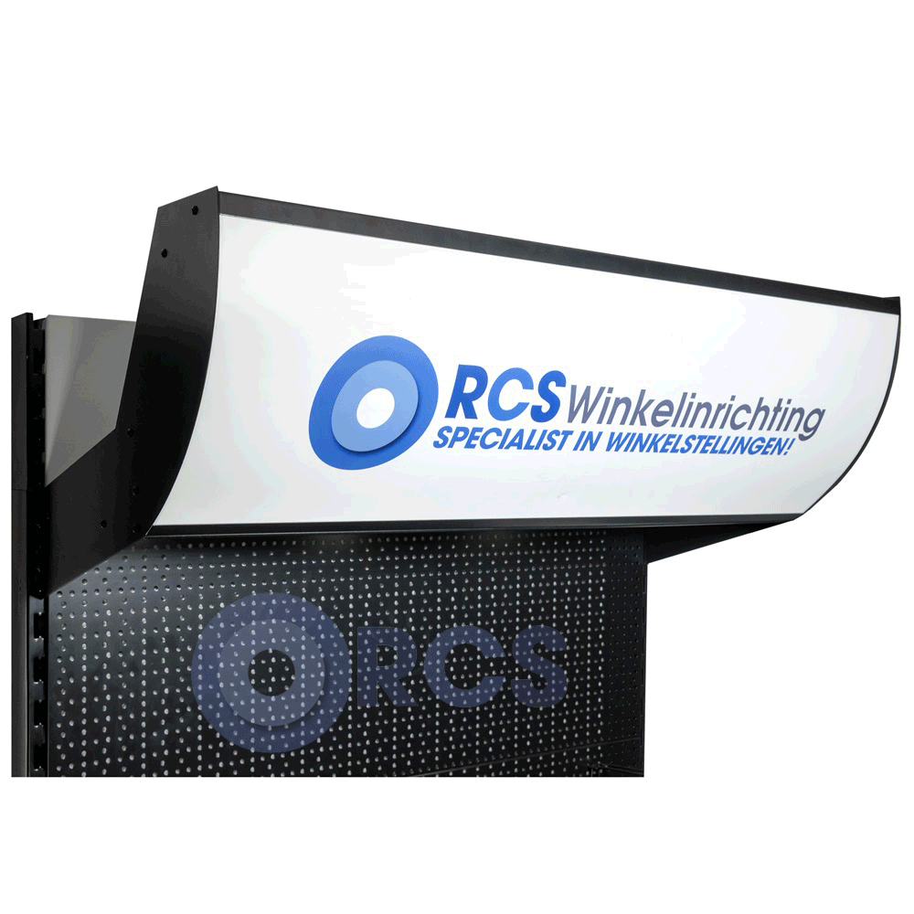 RCS-2024-11 H400 illuminated canopy Convex upwards - RAL9005 - 100cm - Image 1